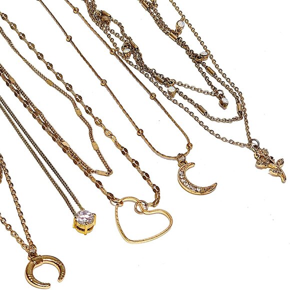 Gold-tone choker necklace bundle - Picture 1 of 10